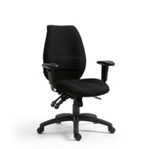 Nautilus Designs Thames Ergonomic High Back 24 Hour Multi-Functional Synchronous Operator Chair With Multi-Adjustable Arms Black - DPA1431FBSY/ABK DD